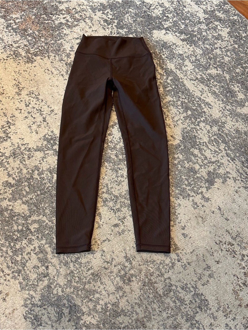 NWOT Wilo The Label Brown Ribbed Leggings—Sz X-Small